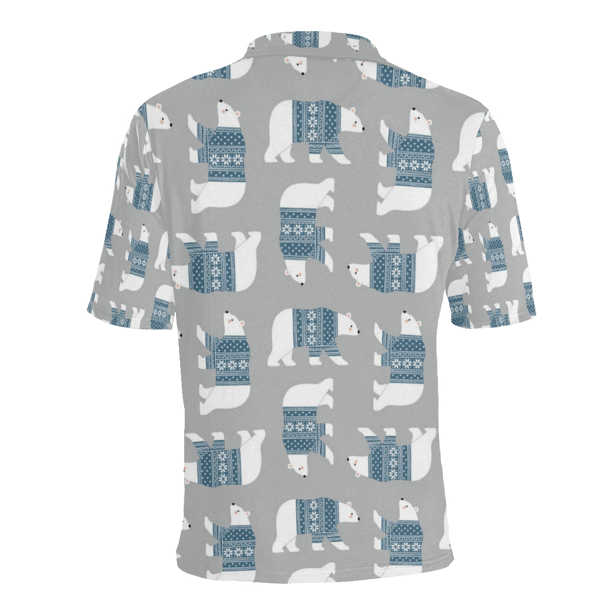 Polar Bear Pattern Print Design A03 Men Polo Shirt