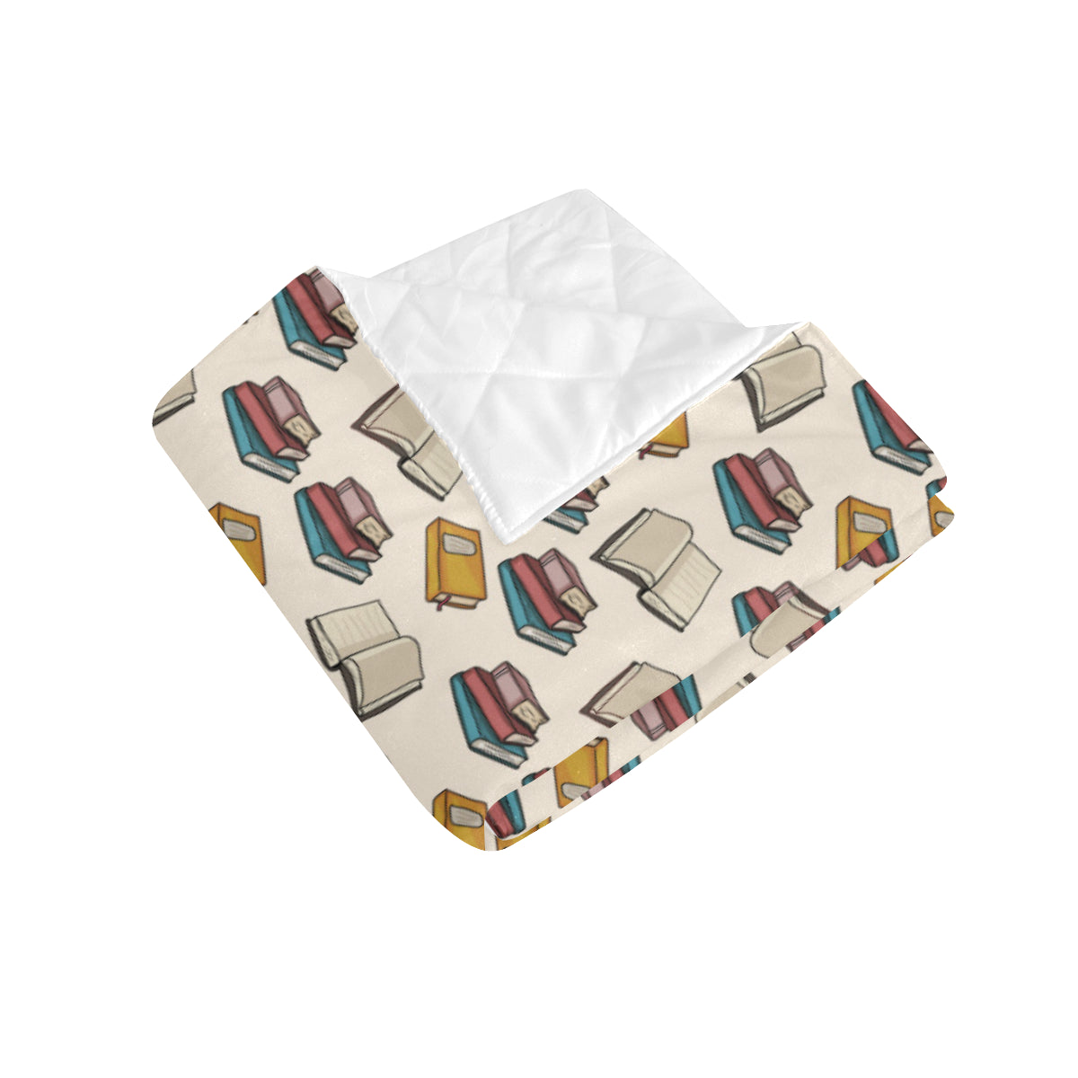 Book Pattern Print Design 04 Premium Quilt