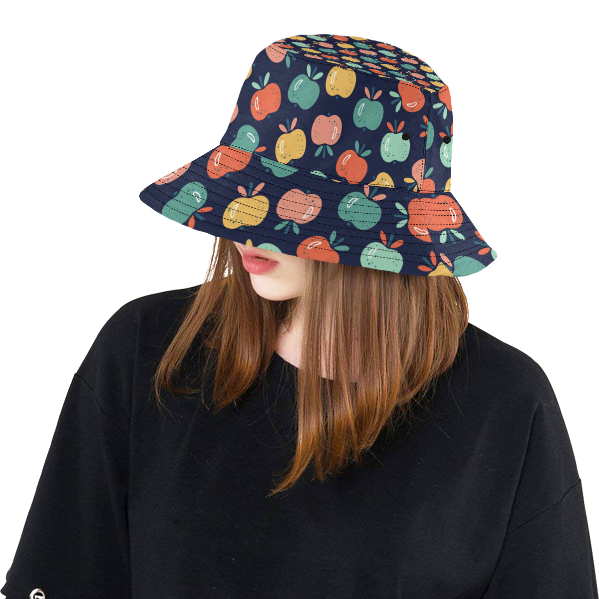 Apple Pattern Print Design AP09 Unisex Bucket Hat