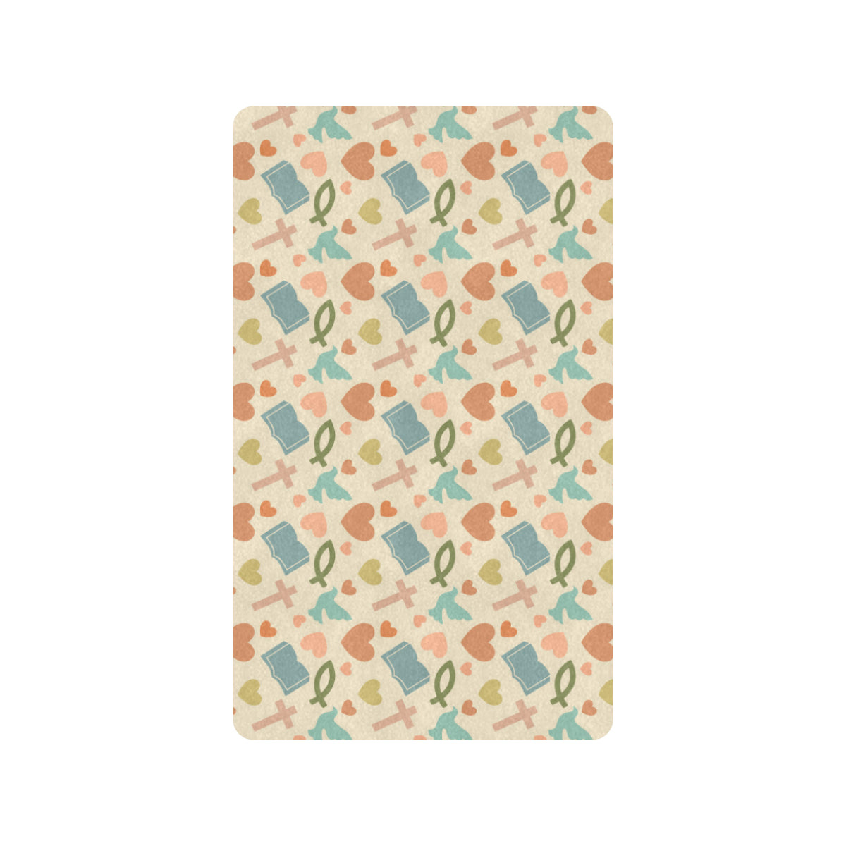 Christian Symbol Pattern Rubber Doormat
