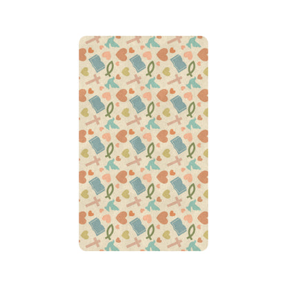 Christian Symbol Pattern Rubber Doormat