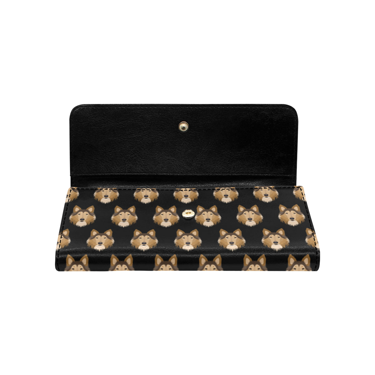 Collies Pattern Print Design 01 Women's Trifold Wallet