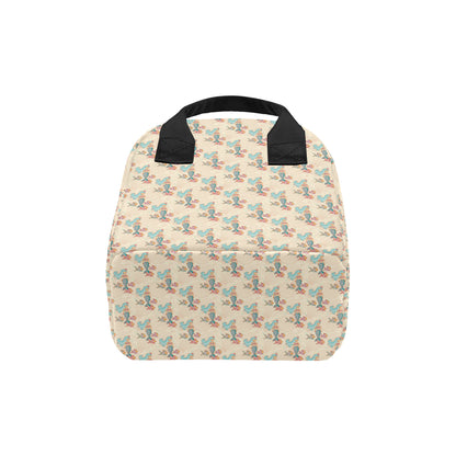 Mermaid Girl With Fish Design Print Insulated Lunch Bag