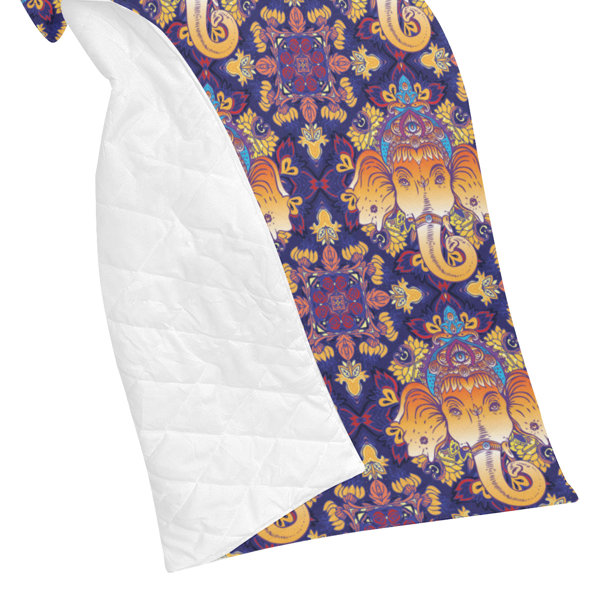 Ganesha Pattern Print Design 01 Premium Quilt