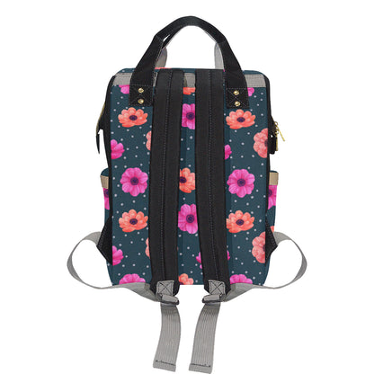 Anemone Pattern Print Design AM08 Diaper Bag Backpack