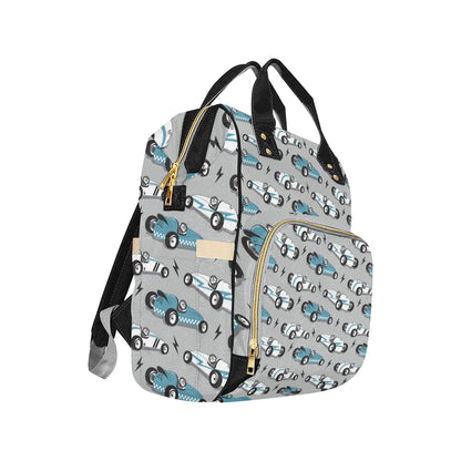 Racing Vintage Pattern Print Design A02 Diaper Bag Backpack