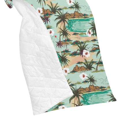 Pacific island Pattern Print Design A03 Premium Quilt