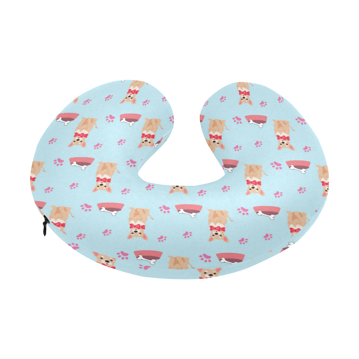 Chihuahua Pattern Print Design 05 U-Shaped Travel Neck Pillow