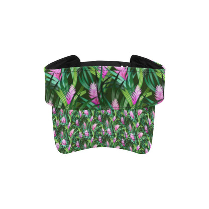Tropical Folower Pink Heliconia Print Unisex Sun Visor