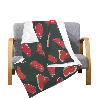 Meat Pattern Print Design 01 Premium Quilt
