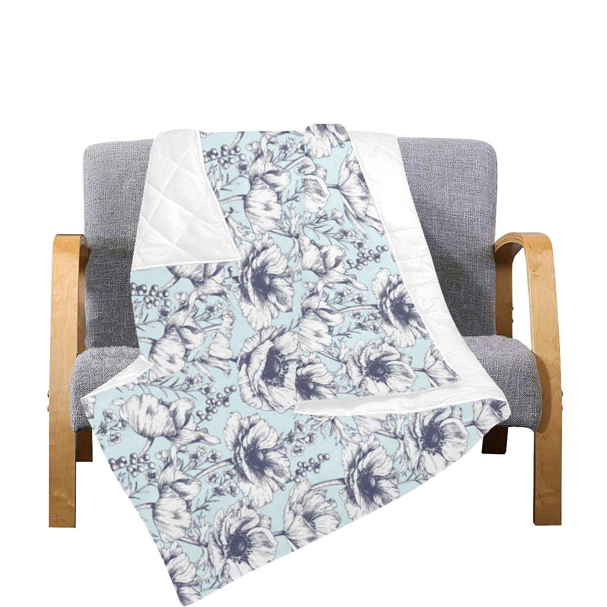 Anemone Pattern Print Design 02 Premium Quilt