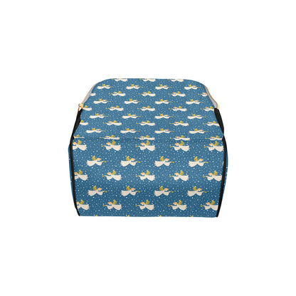 Angel Pattern Print Design 08 Diaper Bag Backpack