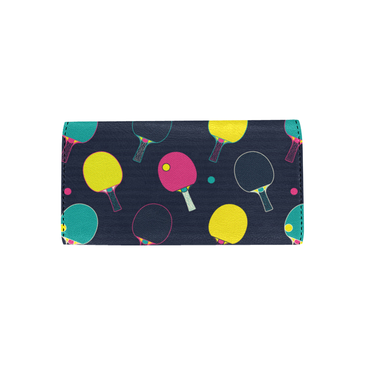 Ping Pong Pattern Print Design A04 Women's Trifold Wallet