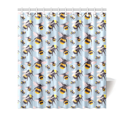 Bee Pattern Print Design BEE08 Shower Curtain