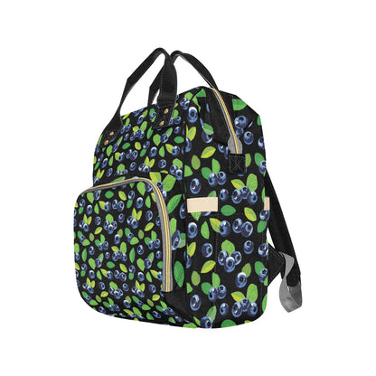 Blueberry Pattern Print Design BB03 Diaper Bag Backpack