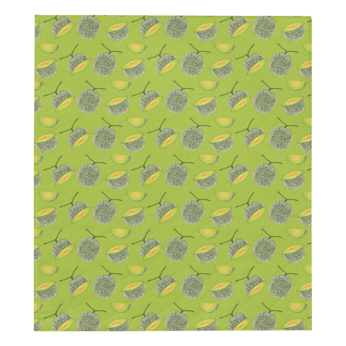 Cantaloupe Pattern Print Design 03 Premium Quilt