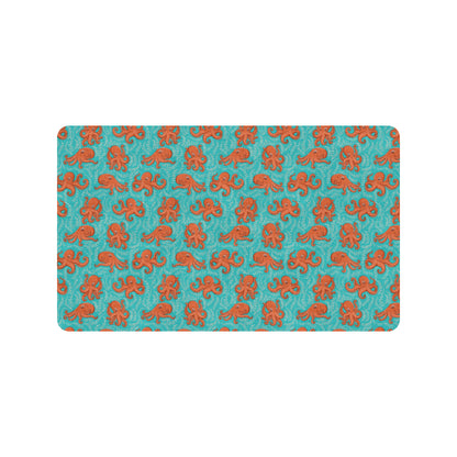 Octopus Cartoon Design Print Themed Rubber Doormat