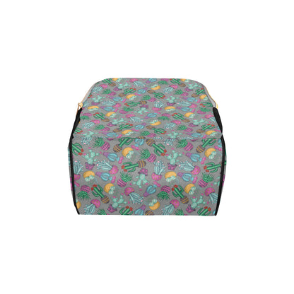Cactus Colorful Print Pattern Diaper Bag Backpack