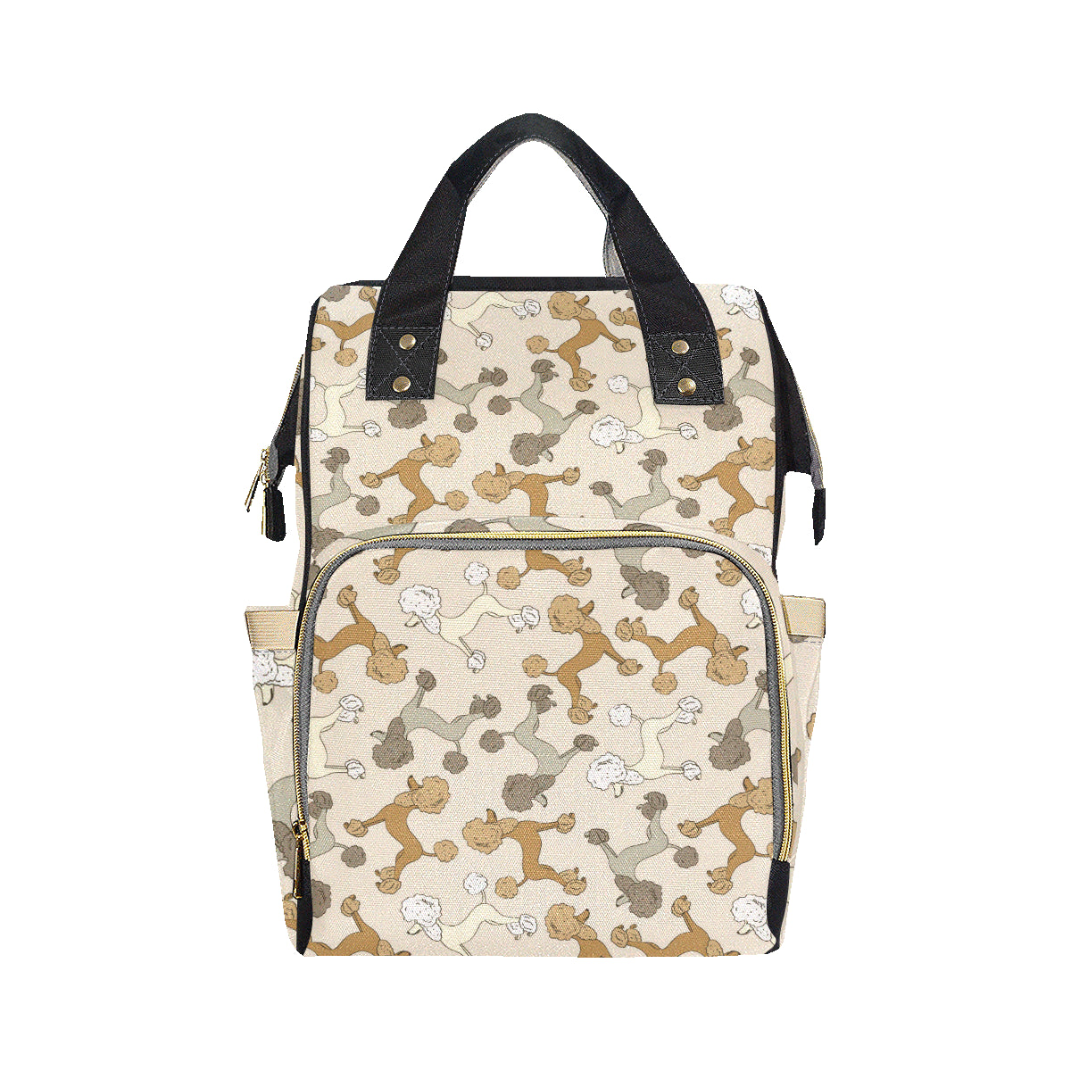 Poodle Pattern Print Design A01 Diaper Bag Backpack