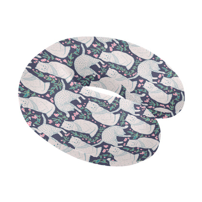 Cat Pattern Print Design 06 U-Shaped Travel Neck Pillow