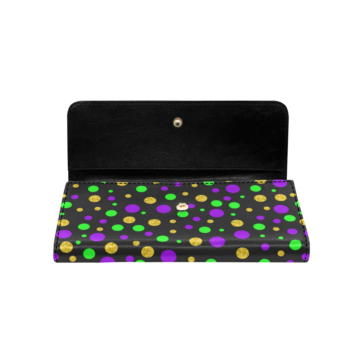 Mardi Gras Pattern Print Design 07 Women's Trifold Wallet