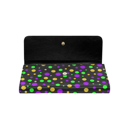 Mardi Gras Pattern Print Design 07 Women's Trifold Wallet
