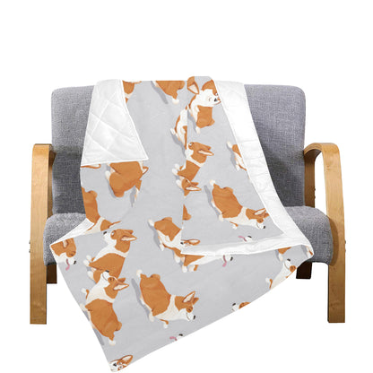 Pembroke Welsh Corgis Pattern Print Design A04 Premium Quilt