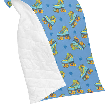 Roller skate Pattern Print Design A04 Premium Quilt