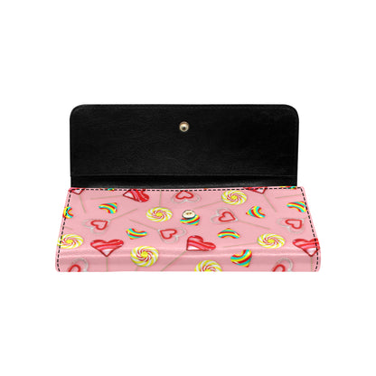 Lollipop Pattern Print Design LL05 Women's Trifold Wallet