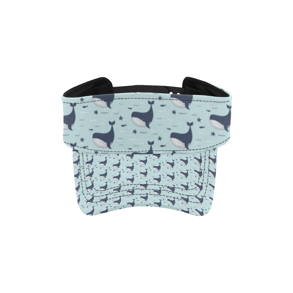 Whale Cute Design Themed Print Unisex Sun Visor
