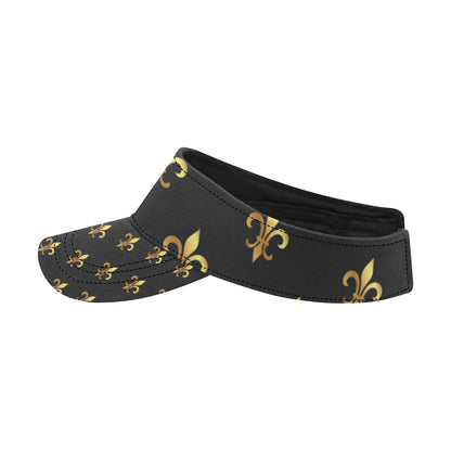 Fleur De Lis Gold Pattern Print Design 03 Unisex Sun Visor