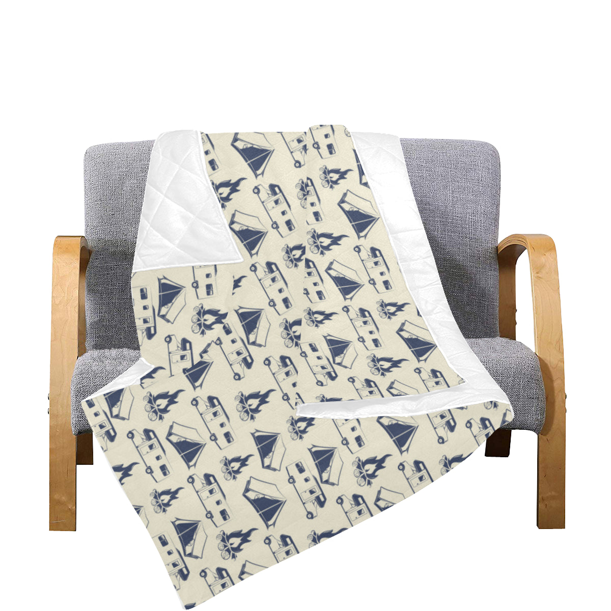 Campfire Pattern Print Design 01 Premium Quilt
