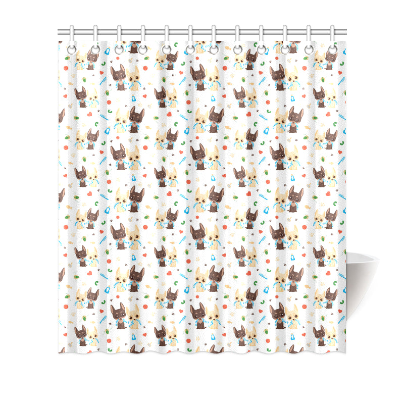 Chihuahua Pattern Print Design 06 Shower Curtain