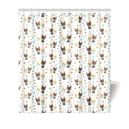 Chihuahua Pattern Print Design 06 Shower Curtain