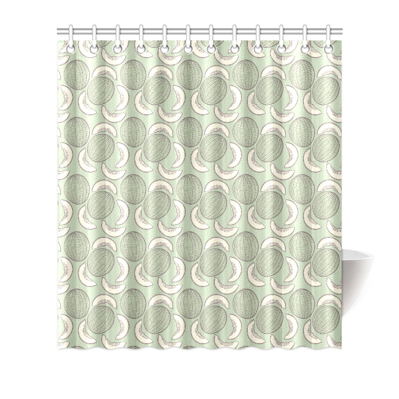Cantaloupe Pattern Print Design 01 Shower Curtain