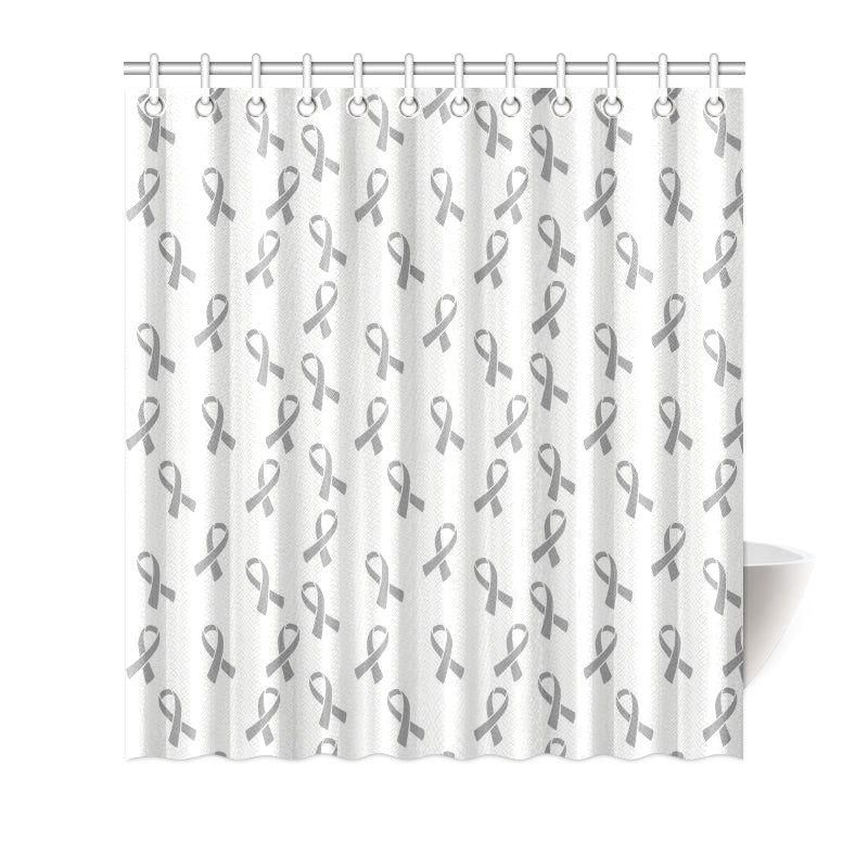 Brain cancer Pattern Print Design 01 Shower Curtain