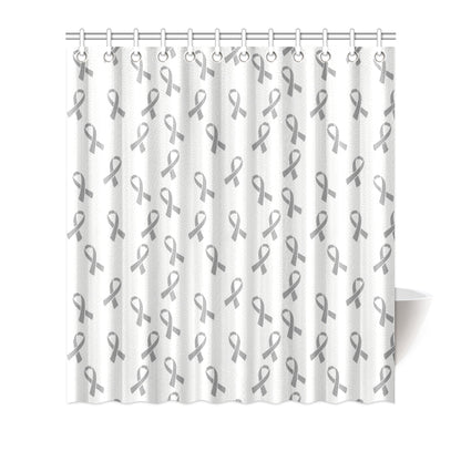 Brain cancer Pattern Print Design 01 Shower Curtain