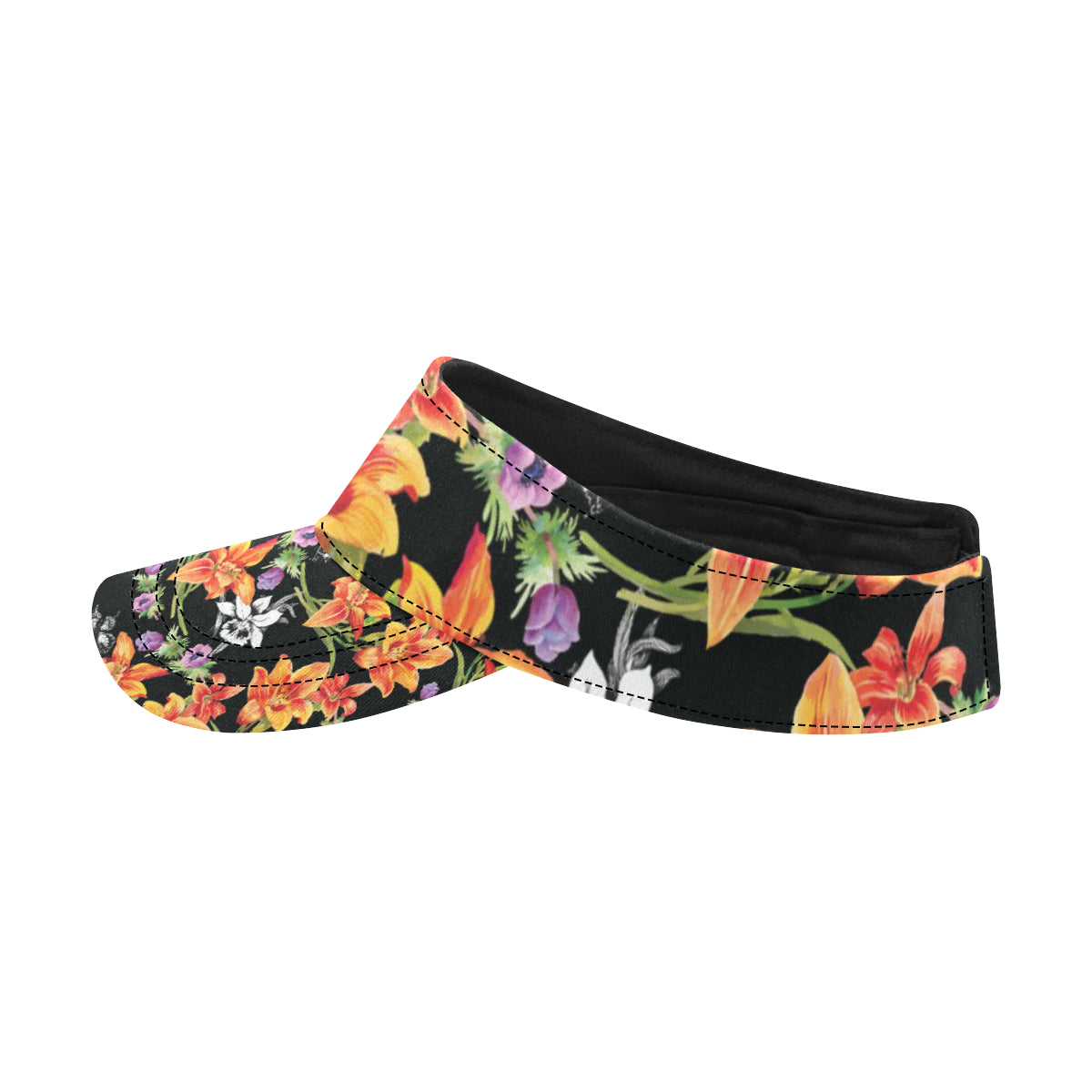 Tropical Flower Pattern Print Design TF02 Unisex Sun Visor