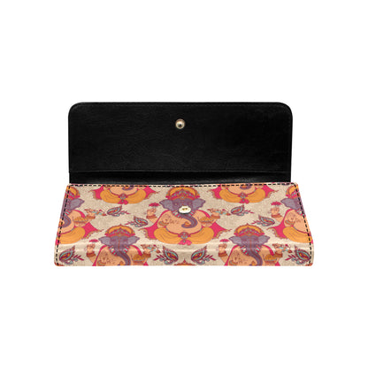 Ganesha Indian Pattern Print Design 02 Women's Trifold Wallet