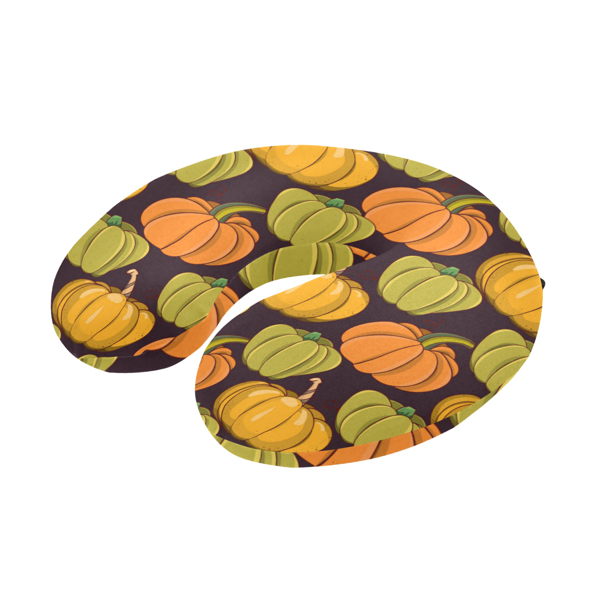 Pumpkin Pattern Print Design A01 U-Shaped Travel Neck Pillow