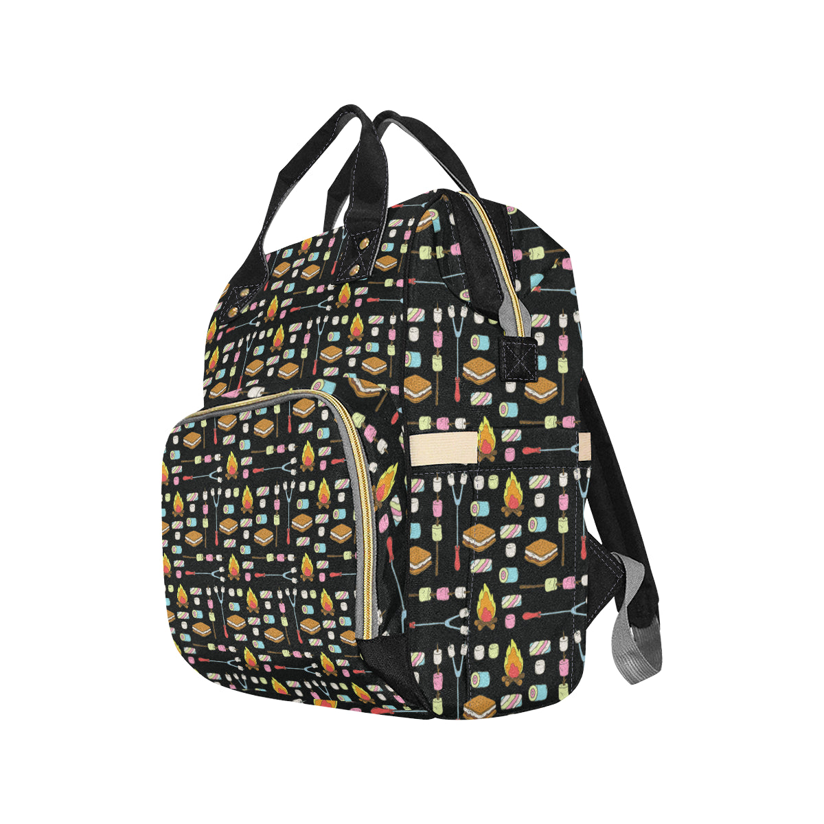 Camping Campfire Marshmallows Diaper Bag Backpack
