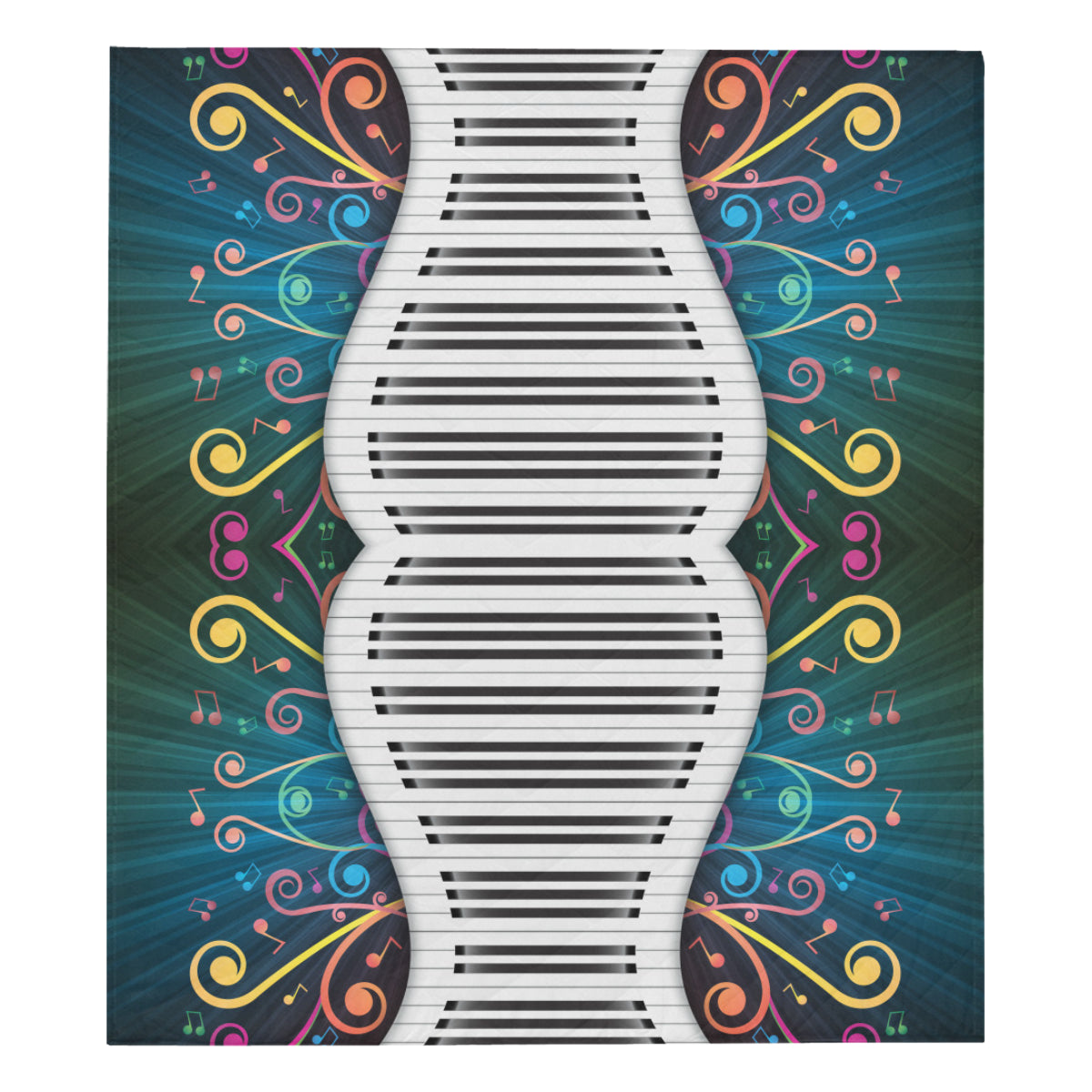 Piano Pattern Print Design 01 Premium Quilt