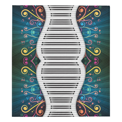 Piano Pattern Print Design 01 Premium Quilt