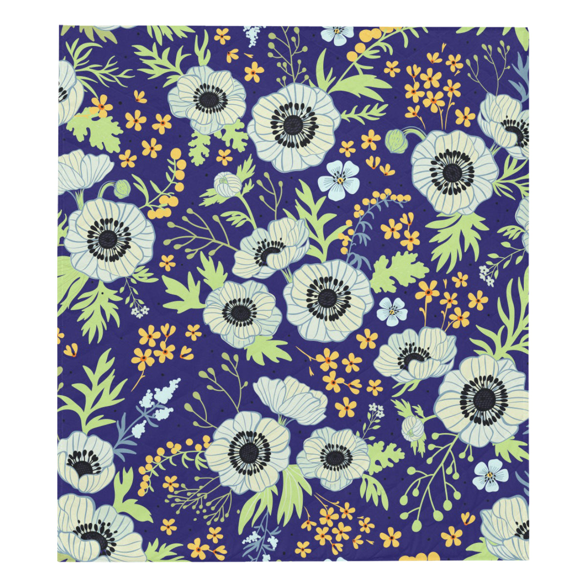 Anemone Pattern Print Design AM06 Premium Quilt