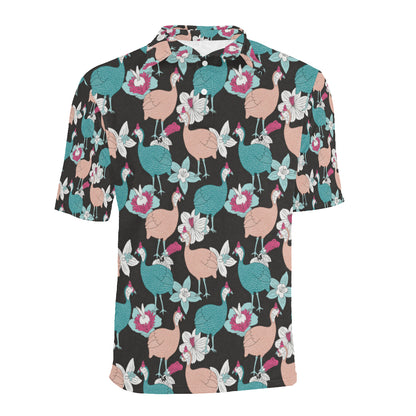 Guinea Fowl Pattern Print Design 03 Men Polo Shirt