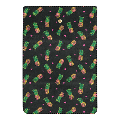 Neon Pineapple Pattern Print Design A04 Women's Trifold Wallet