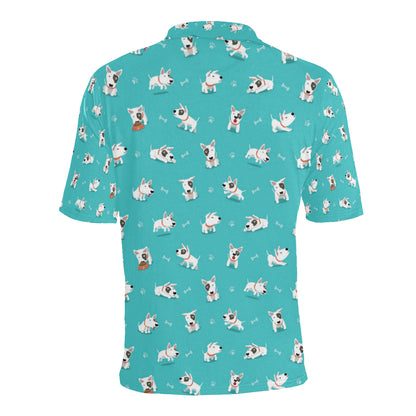 Bull Terriers Pattern Print Design 07 Men Polo Shirt