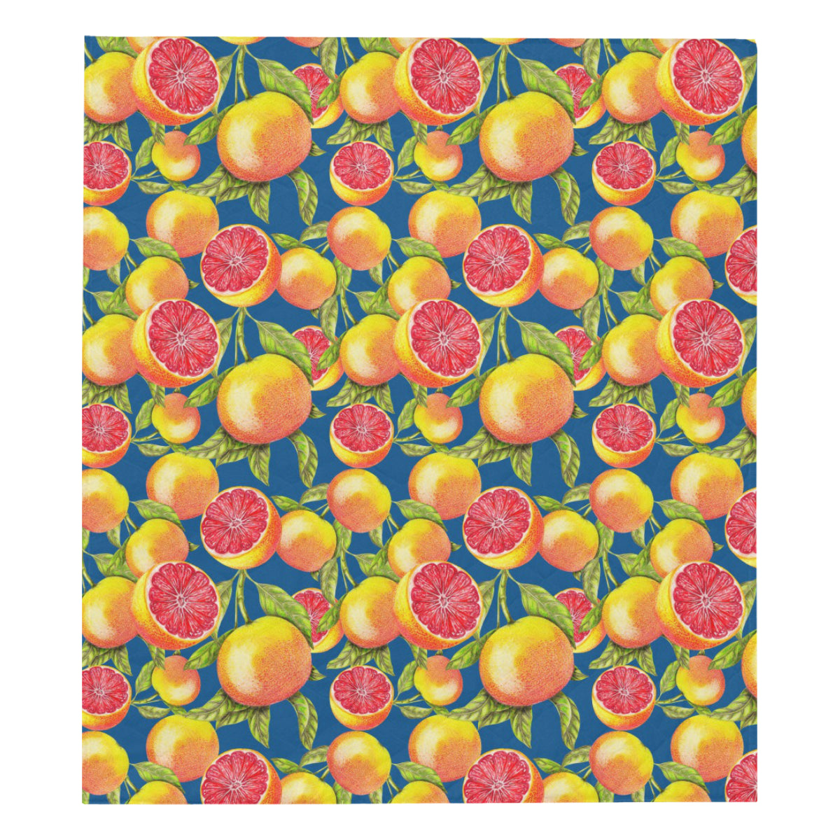 Grapefruit Pattern Print Design GF04 Premium Quilt