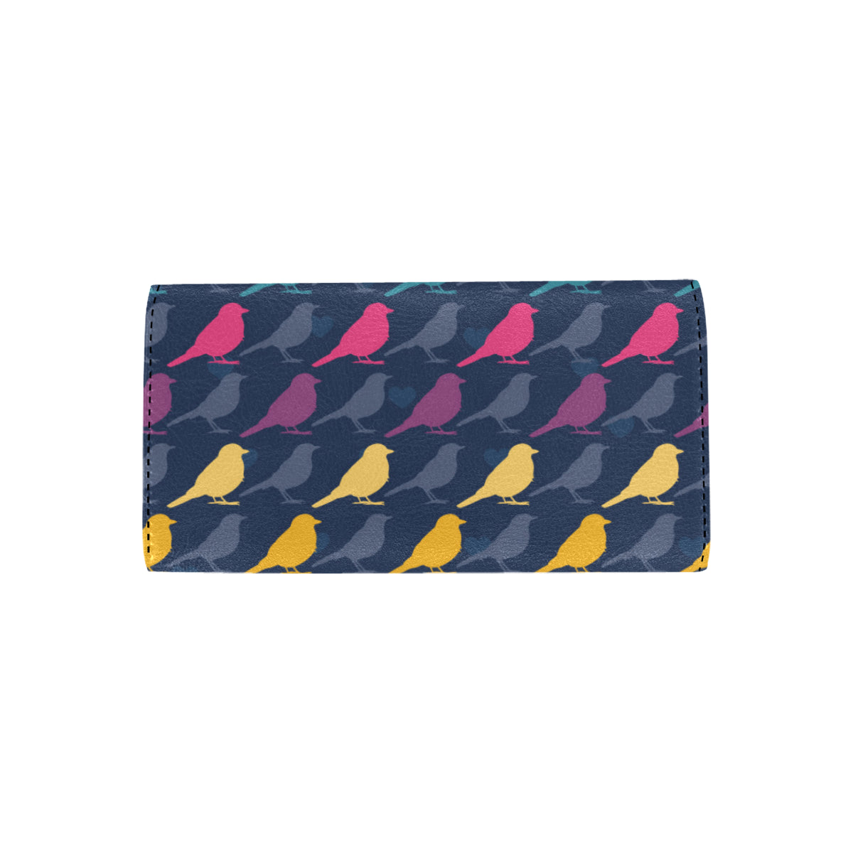 Birds Pattern Print Design 01 Women's Trifold Wallet