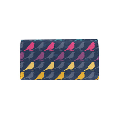 Birds Pattern Print Design 01 Women's Trifold Wallet